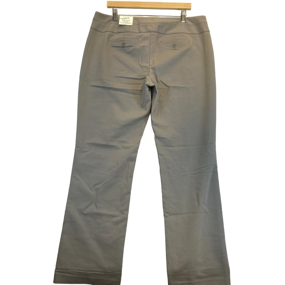 Elle Career Essentials Pants Womens 14 Taupe Grey Bootcut Mid-rise‎ with Tags